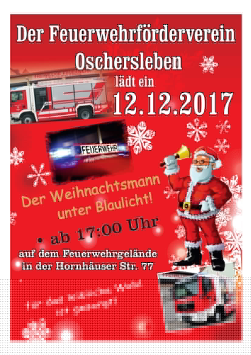 Feuerwehr Oschersleben Weihnachten 2017
